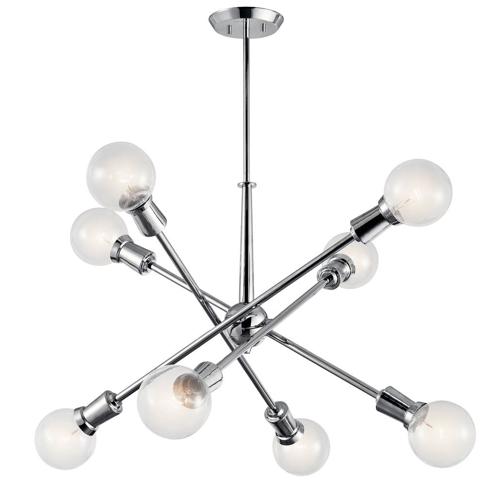Kichler 43118CH Armstrong 26" 8 light Chandelier Chrome in Chrome