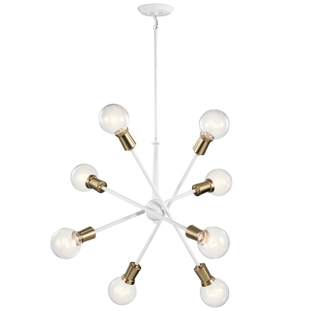 Kichler 43118WH Armstrong White 8 Bulb Chandelier