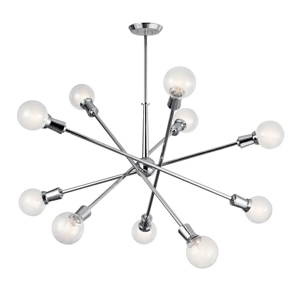 Kichler 43119CH Armstrong 53.5" 10 Light Chandelier in Chrome in Chrome