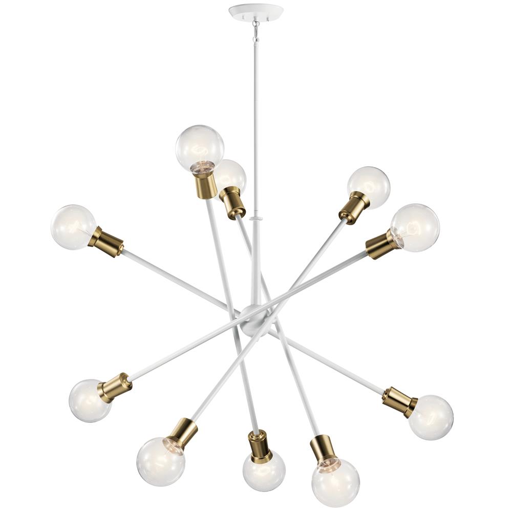 Kichler 43119WH Armstrong White 10 Bulb Chandelier