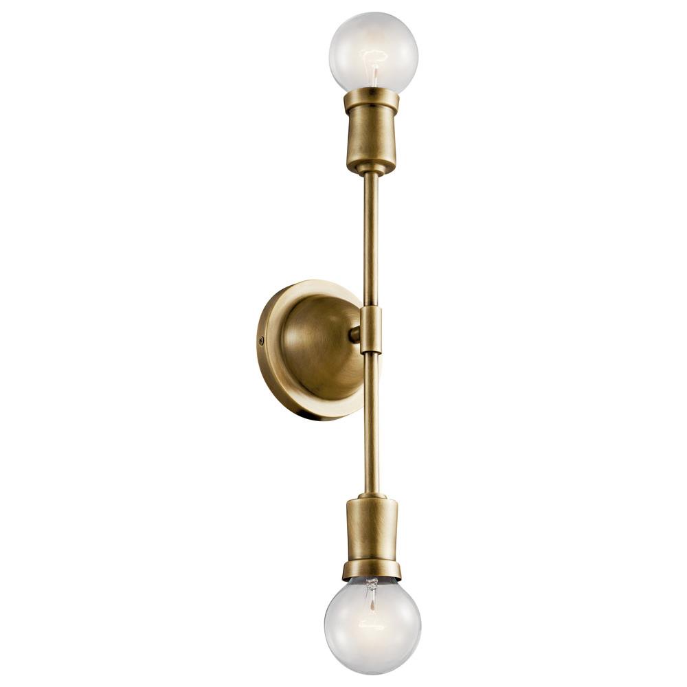 Kichler 43195NBR Armstrong 5" Wall Sconce Natural Brass in Natural Brass