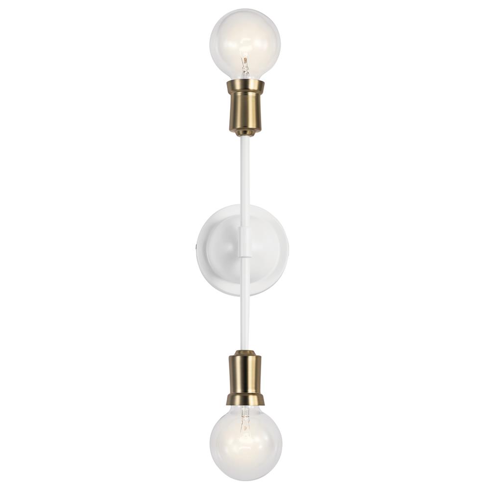 Kichler 43195WH Armstrong Wall Sconce 2Lt in White