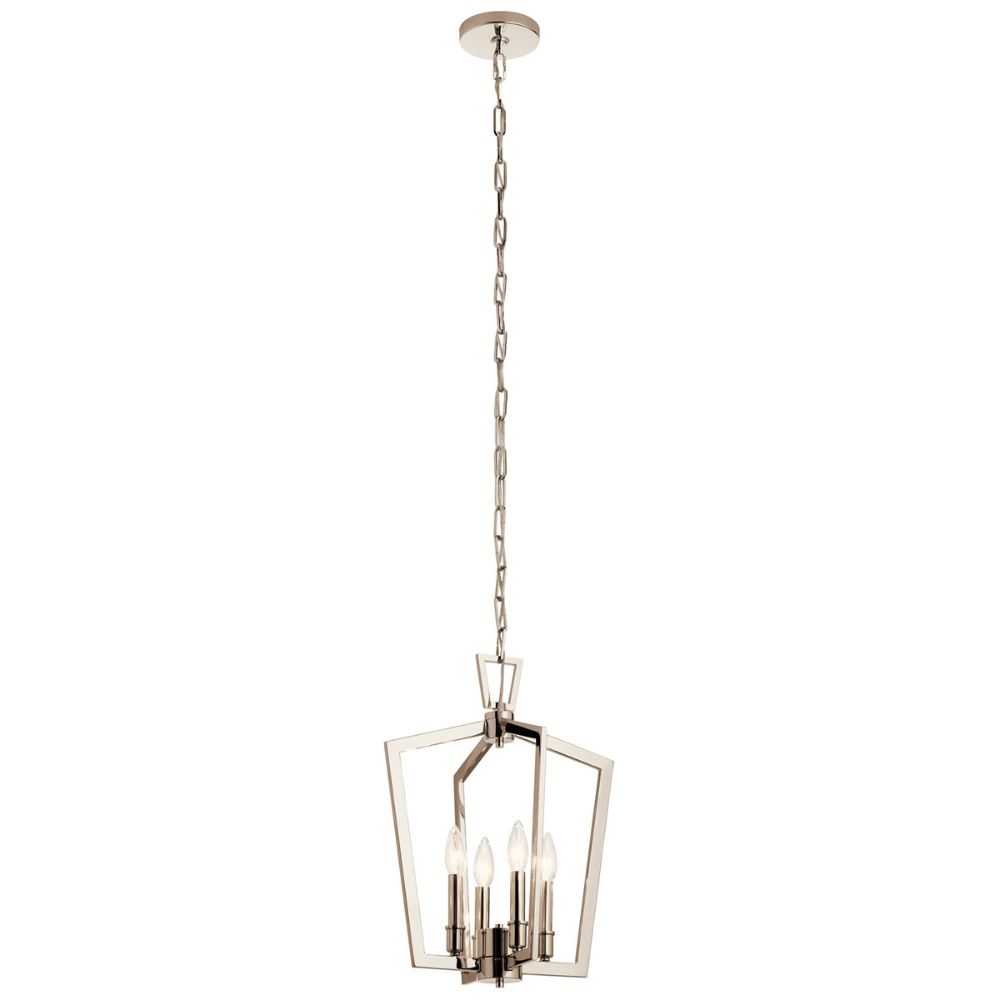 Kichler 43498PN Abbotswell 19 inch 4 Light Pendant in Polished Nickel