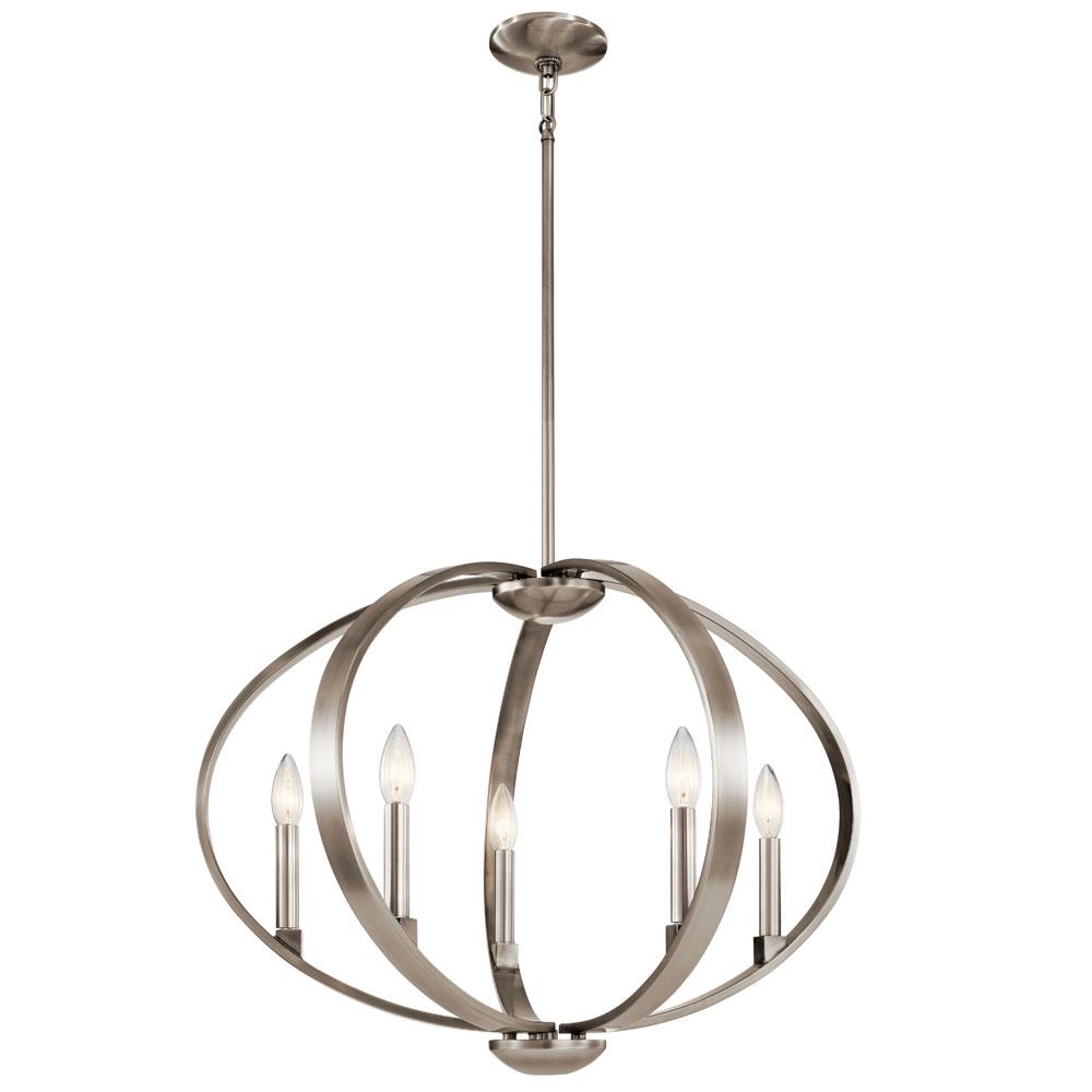 Kichler 43871CLP Elata 19.25" 5 Light Chandelier in Classic Pewter  in Classic Pewter