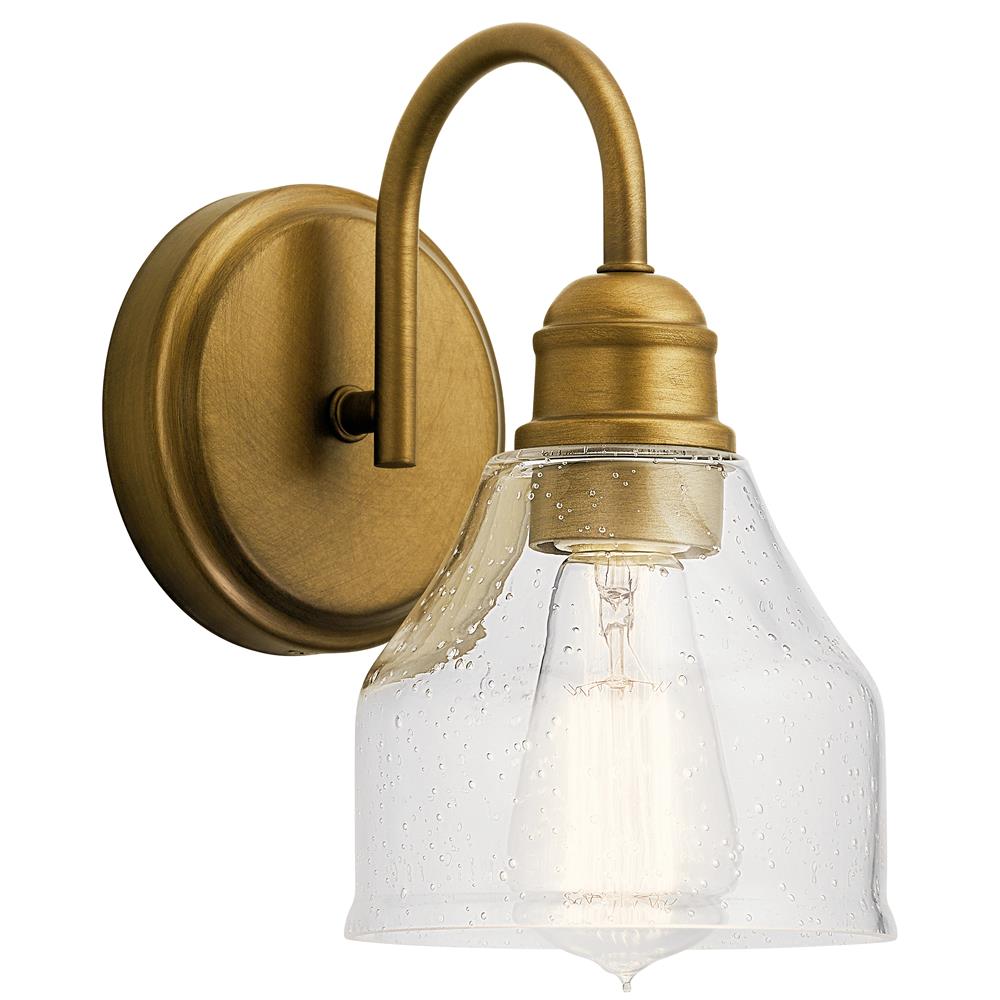 Kichler 45971NBR Avery Wall Sconce 1Lt in Natural Brass