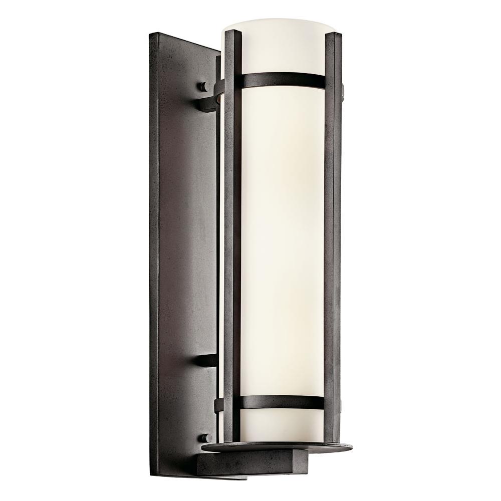 Kichler 49121AVI Camden 22.5" 2 Light Outdoor Wall Light with Opal Etched Glass in Anvil Iron™