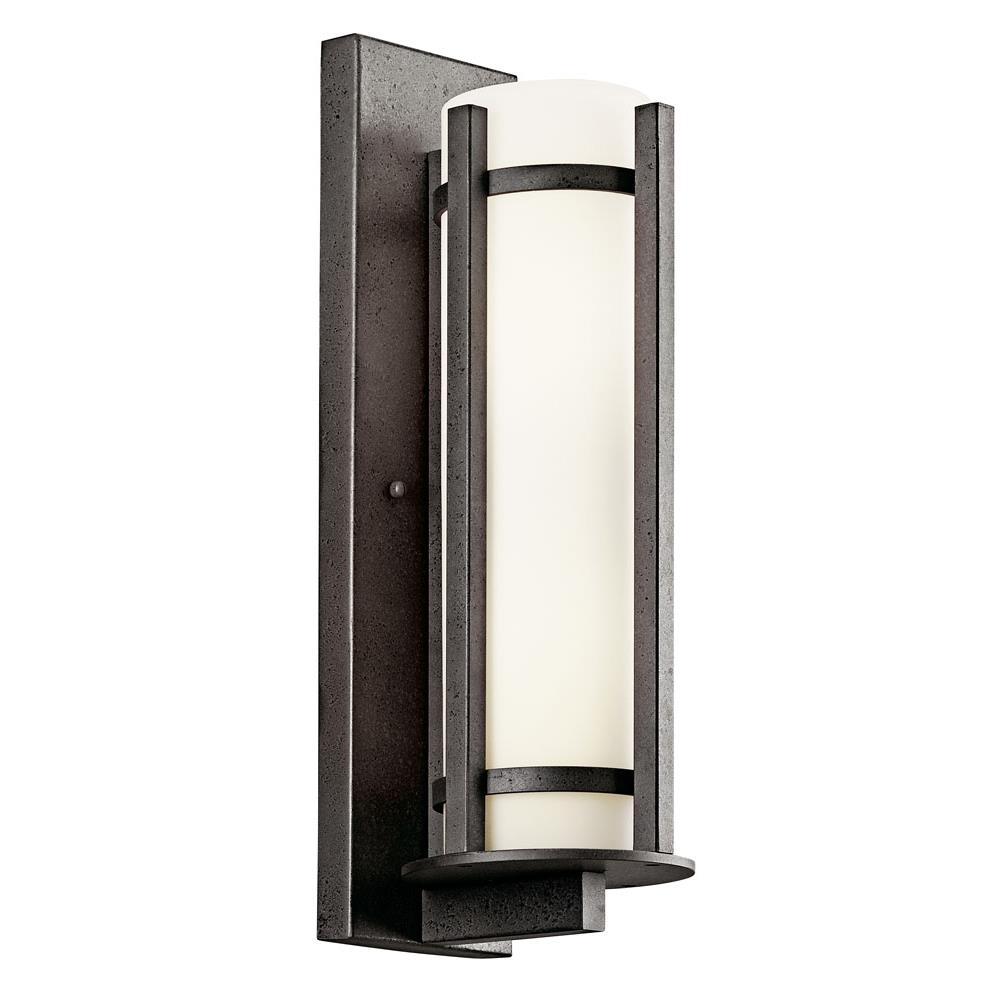 Kichler 49122AVI Camden 26" 3 Light Outdoor Wall Light with Opal Etched Glass in Anvil Iron™