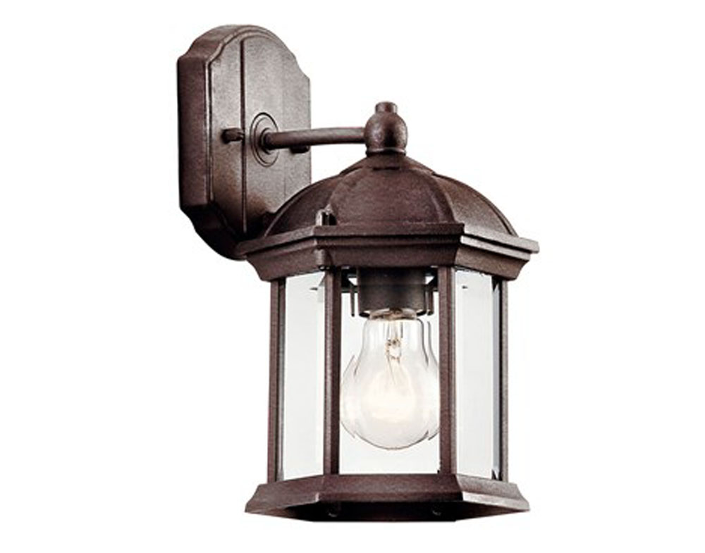 Kichler 49183TZL18 Barrie 10.25" 1 Light LED Outdoor Wall Light with Clear Beveled Glass in Tannery Bronze™ in Tannery Bronze