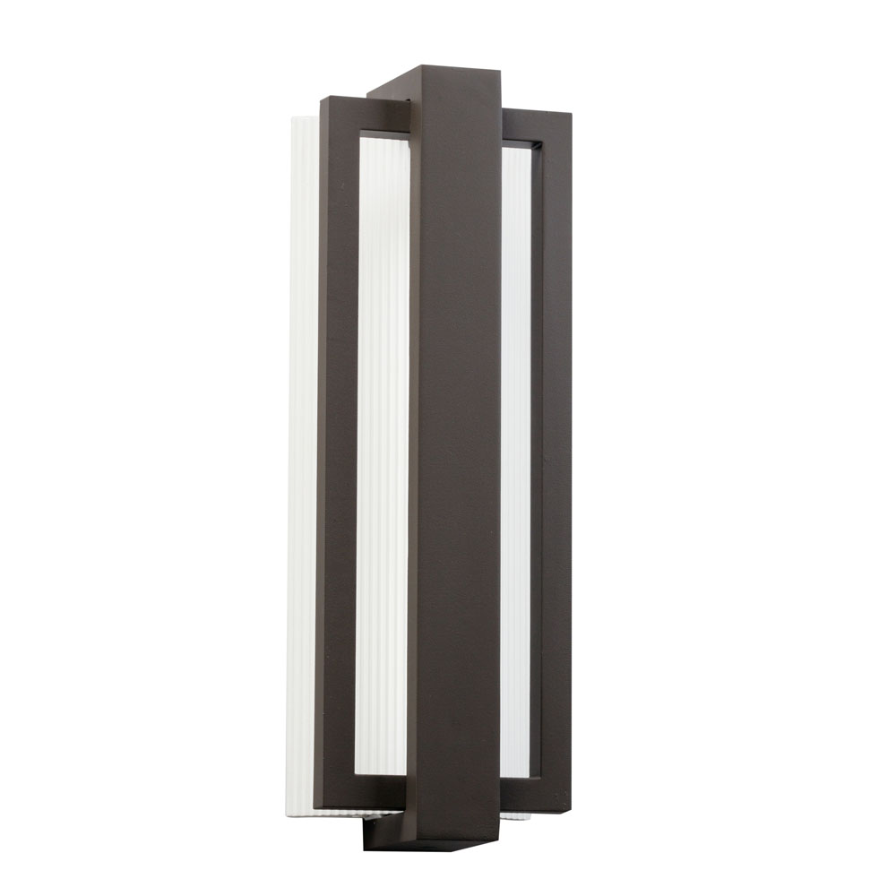 Kichler 49434AZ Sedo 18.25" LED Outdoor Wall Light with Clear Polycarbonate Diffuser in Architectural Bronze