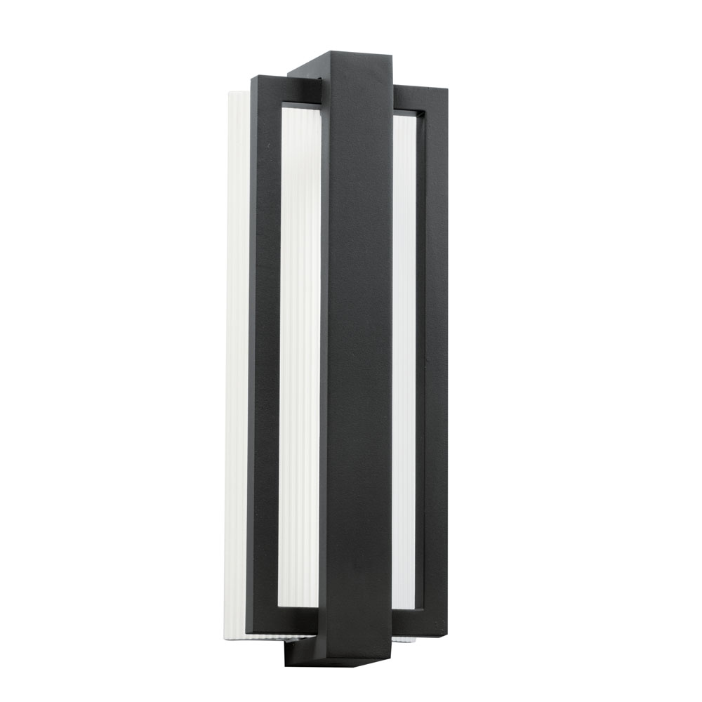 Kichler 49434SBK Sedo 18.25" LED Outdoor Wall Light with Clear Polycarbonate Diffuser in Satin Black in Satin Black