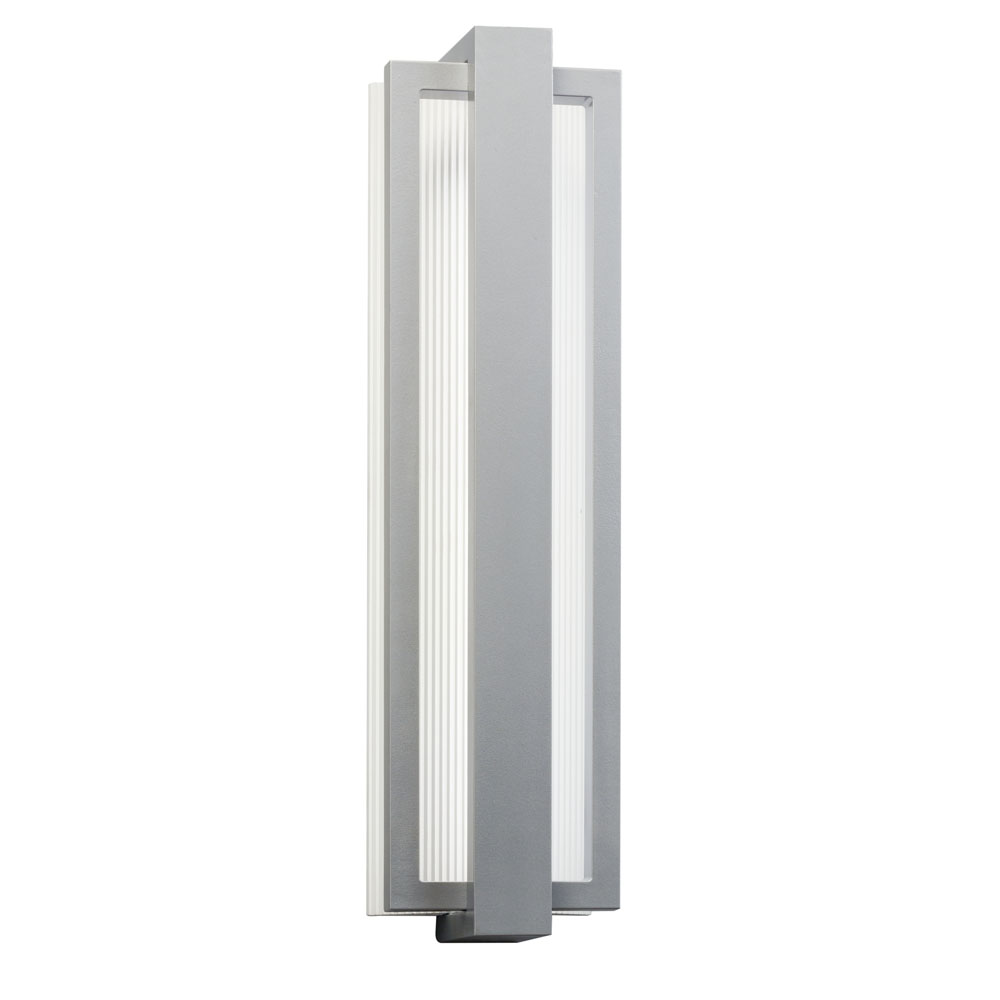 Kichler 49435PL Sedo 24.25" LED Outdoor Wall Light with Clear Polycarbonate Diffuser in Platinum in Platinum