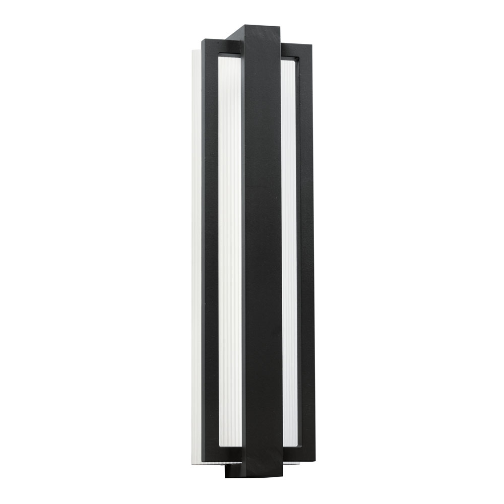 Kichler 49435SBK Sedo 24.25" LED Outdoor Wall Light with Clear Polycarbonate Diffuser in Satin Black in Satin Black
