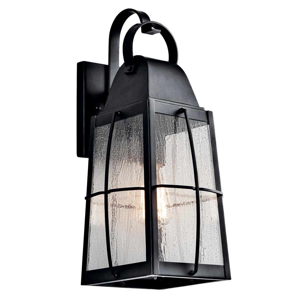 Kichler 49553BKT Tolerand 17.75" 1 Light Outdoor Wall Light with Clear Seeded Glass in Textured Black