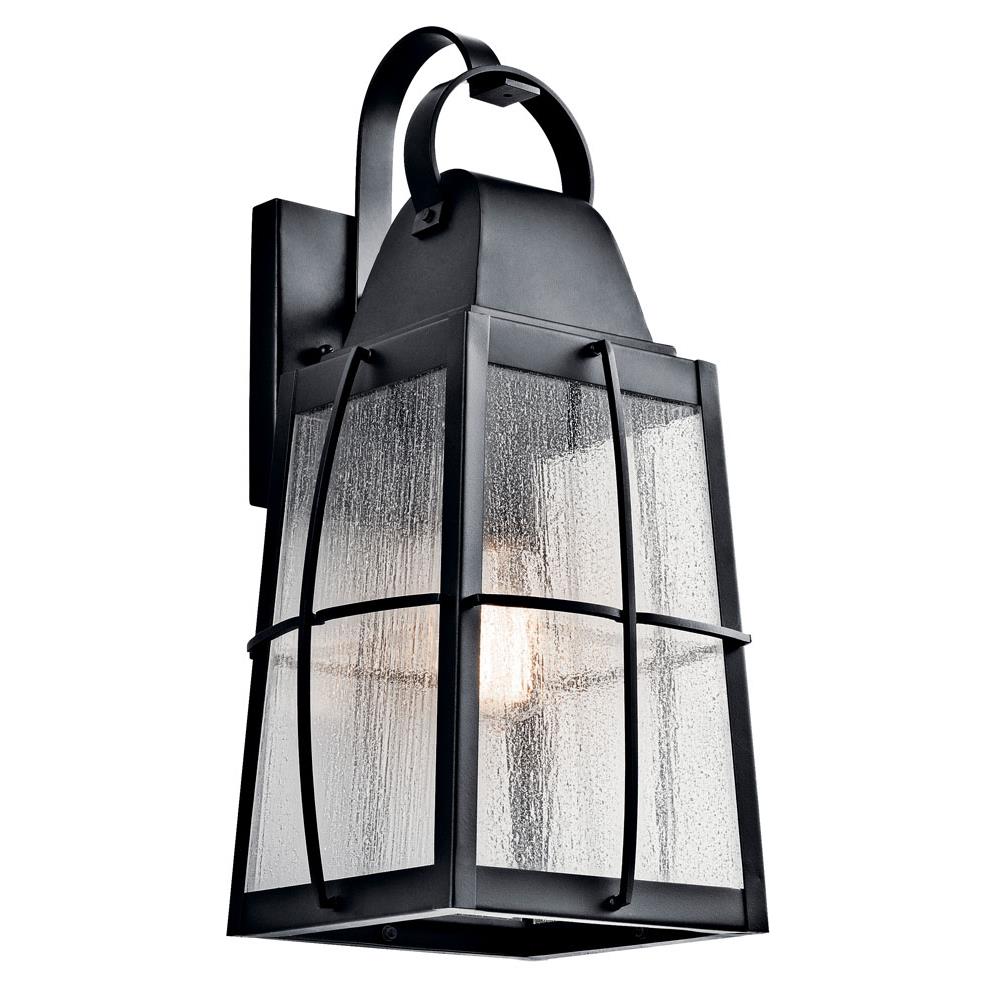 Kichler 49554BKT Tolerand 20.25" 1 Light Outdoor Wall Light with Clear Seeded Glass in Textured Black