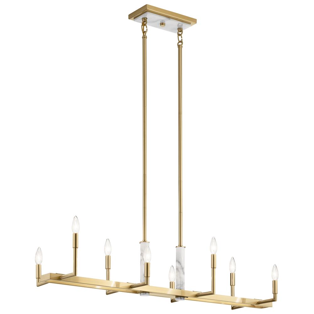 Kichler 52054CG Laurent 46" 8 Light Linear Chandelier in Champagne Gold in Champagne Gold