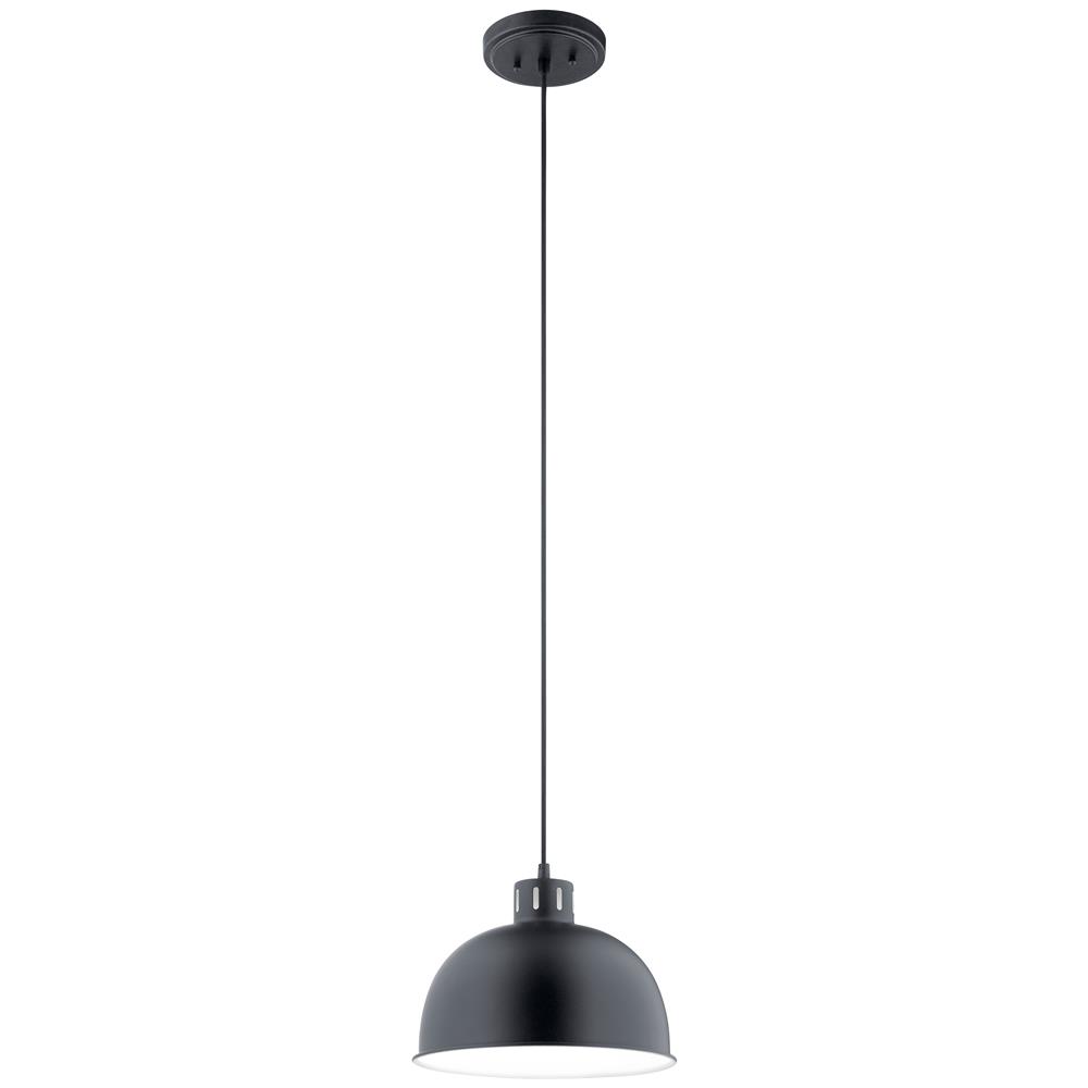 Kichler 52152BK Zailey™ 9" 1 Light Pendant in Black