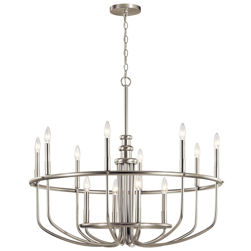 Kichler 52305NI Capitol Hill 30.75" 12 Light Chandelier in Brushed Nickel