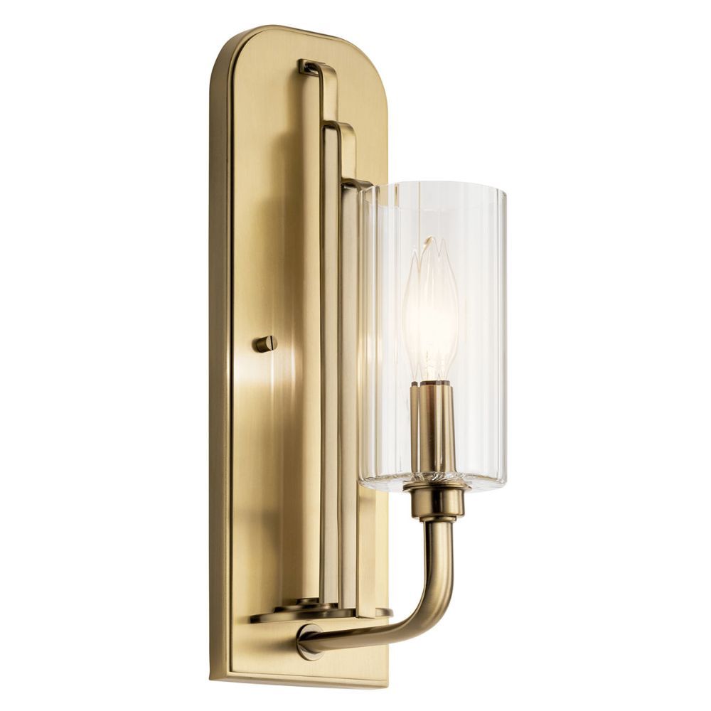 Kichler 52415BNB Wall Sconce 1 Lt in Brushed Natural Brass