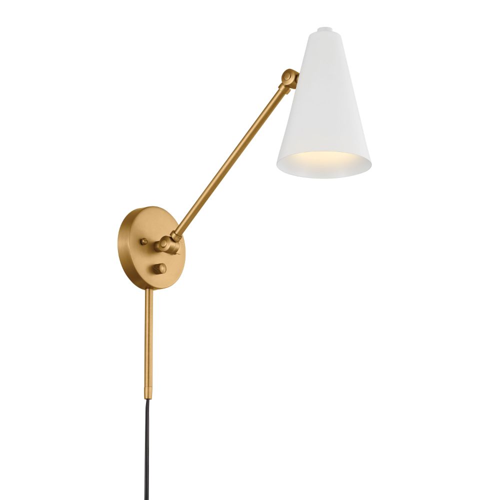 Kichler 52485NBRW Wall Sconce 1Lt in Natural Brass