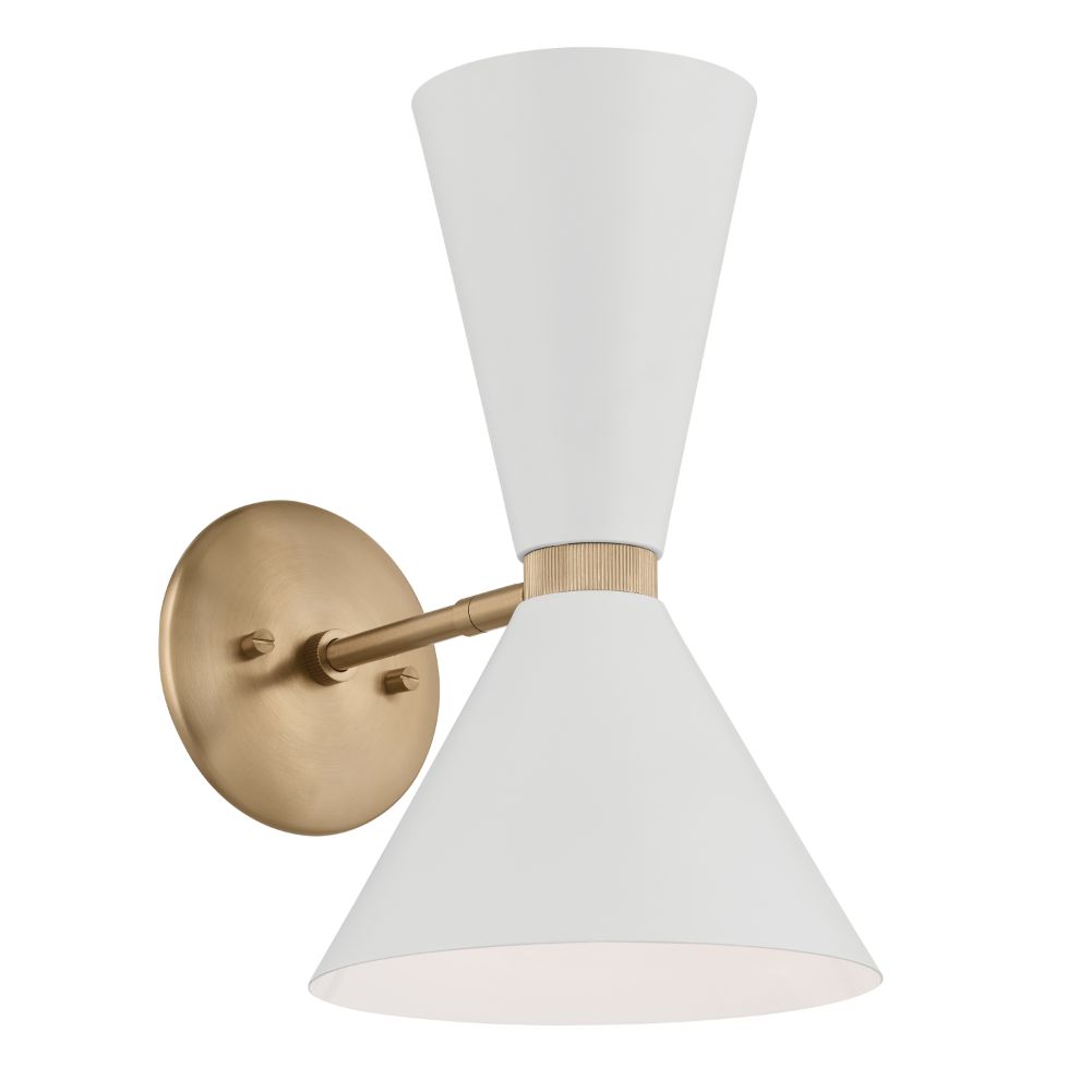 Kichler 52570CPZWH Wall Sconce 2Lt