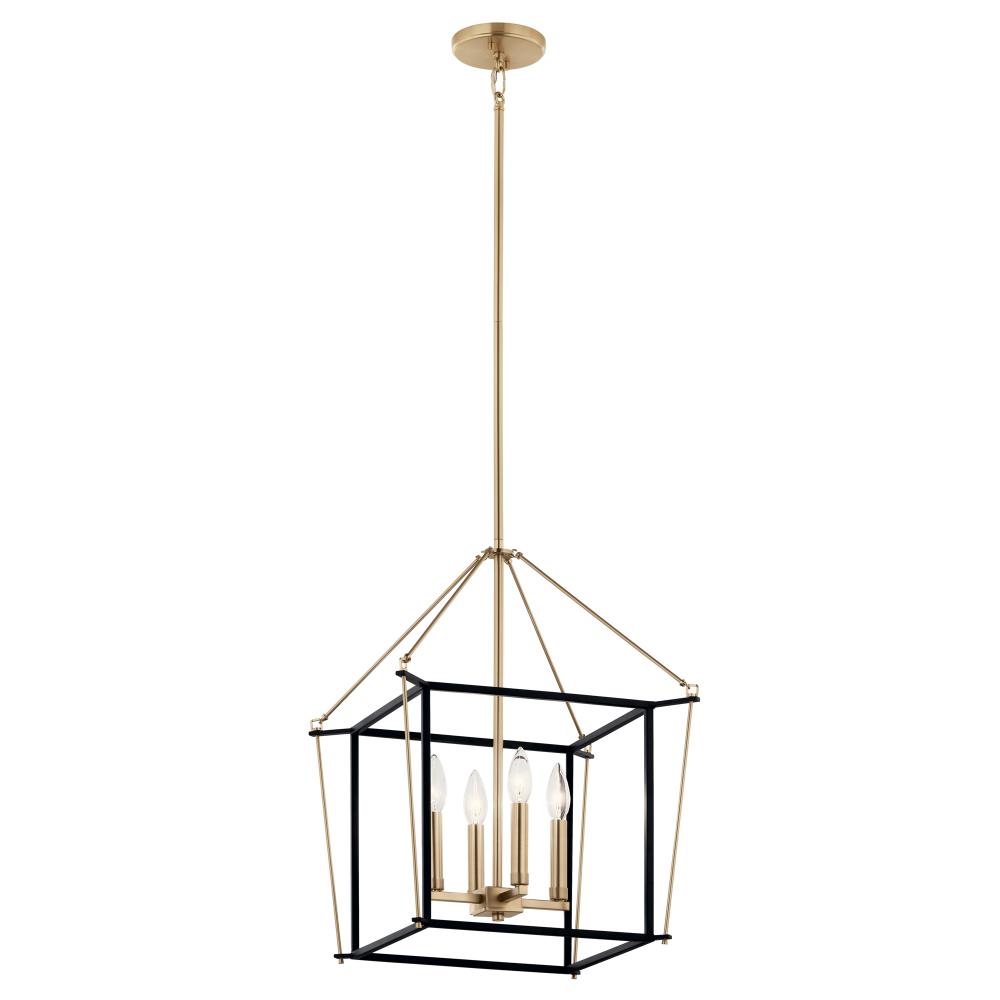 Kichler 52626CPZ Eisley 21.25 Inch 4 Light Foyer Pendant in Champagne Bronze and Black