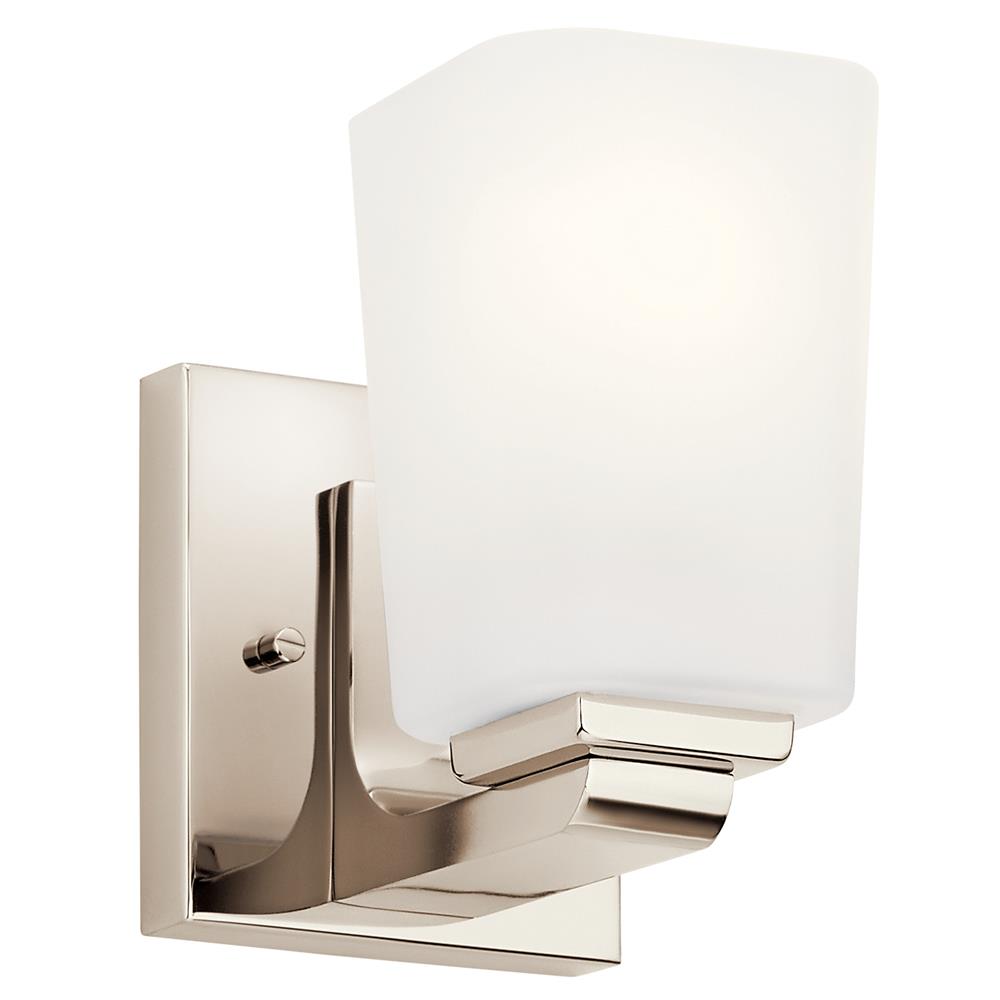Kichler 55015PN Roehm Wall Sconce 1Lt in Polished Nickel