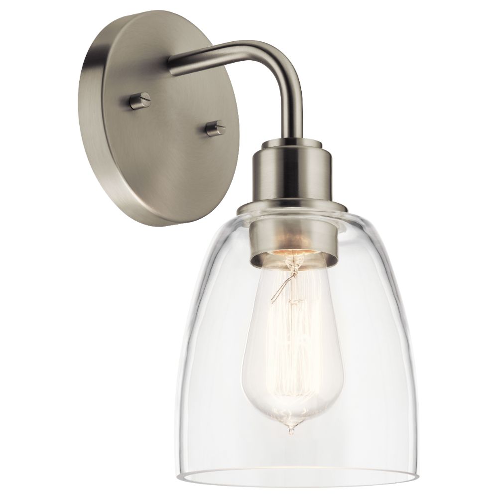 Kichler 55100NI Wall Sconce 1Lt in Nickel Textured