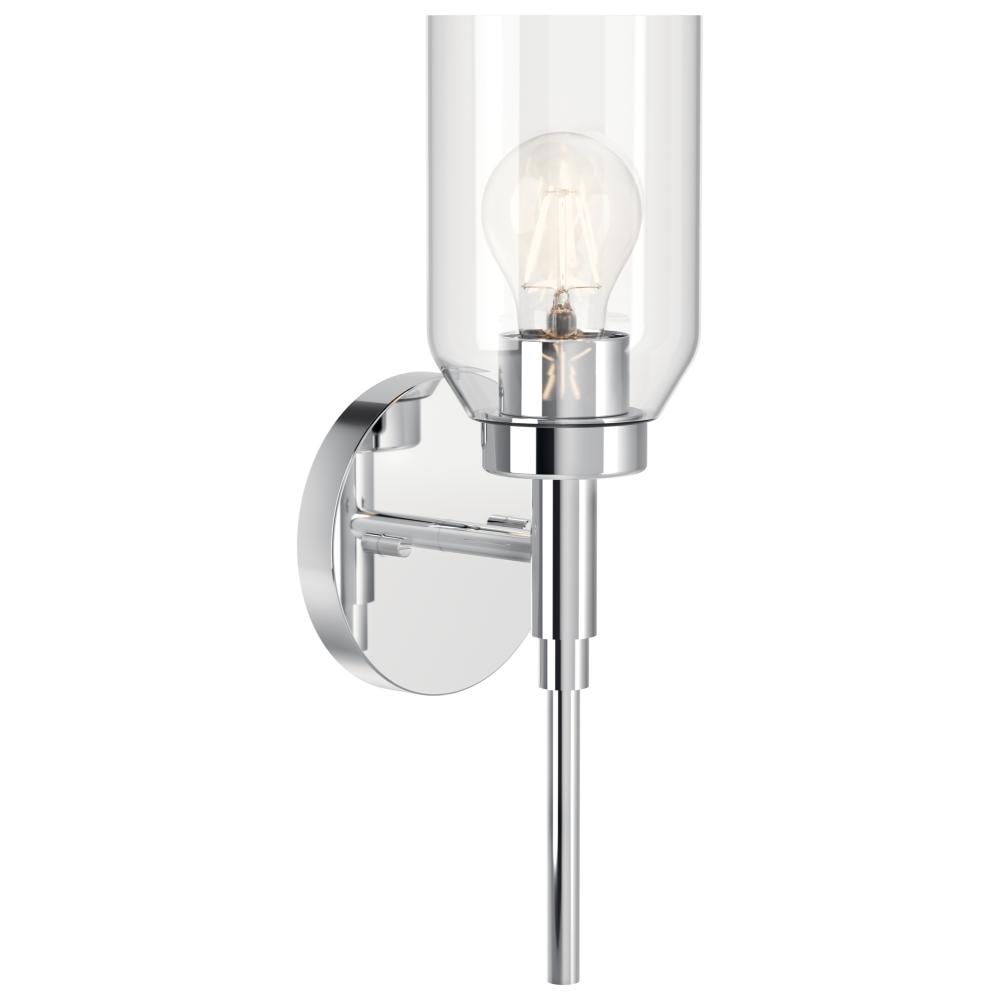 Kichler 55183CH Madden 14.75 Inch 1 Light Wall Sconce with Clear Glass in Chrome