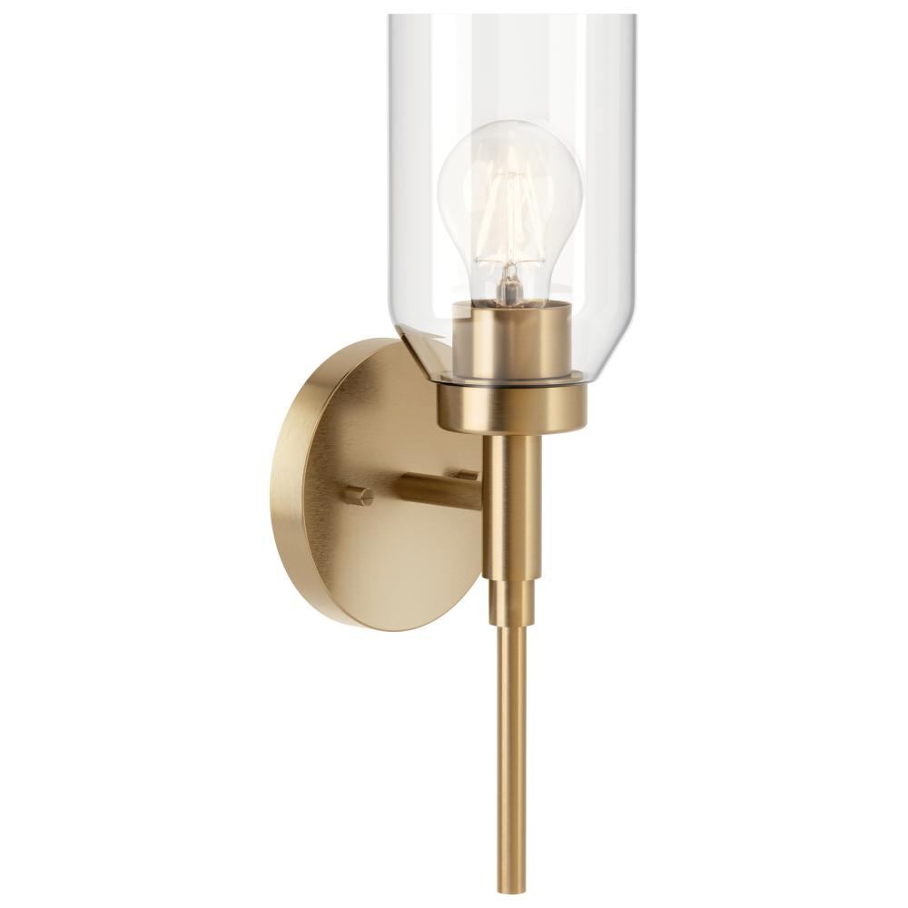 Kichler 55183CPZ Madden 14.75 Inch 1 Light Wall Sconce with Clear Glass in Champagne Bronze