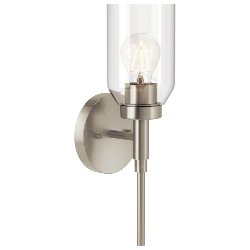 Kichler 55183NI Madden 14.75 Inch 1 Light Wall Sconce with Clear Glass in Brushed Nickel