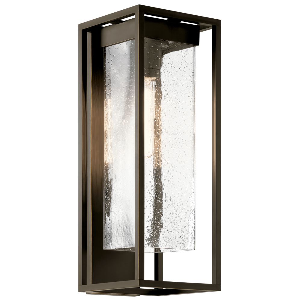 Kichler 59063OZ The Mercer 24" 1 Light Outdoor Wall Light with Clear Seeded Glass in Olde Bronze