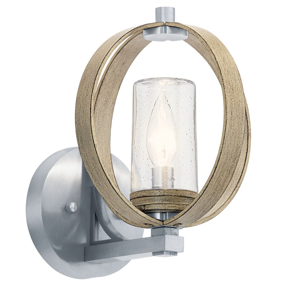 Kichler 59065DAG The Grand Bank 10" 1 Light Outdoor Wall Light Distressed Antique Gray