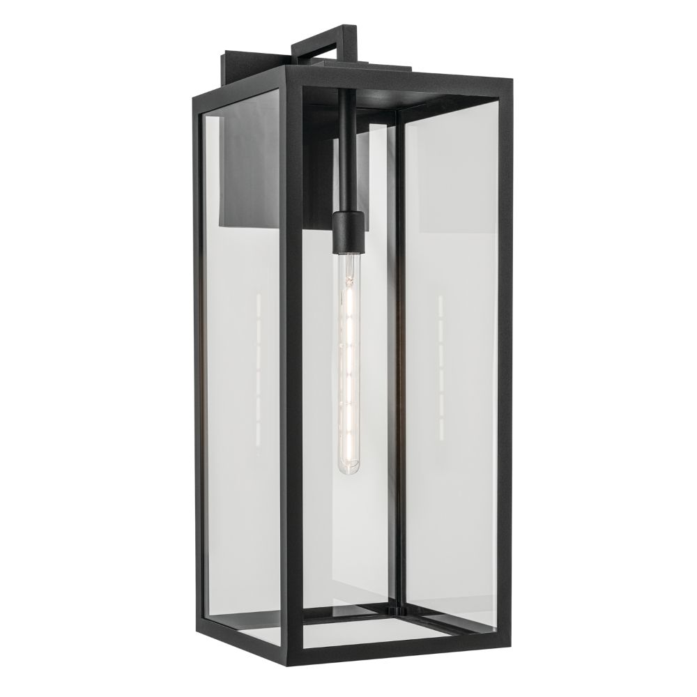 Kichler 59114BKT Branner 30 inch 1 Light Outdoor Wall Light with Clear Glass in Textured Black 