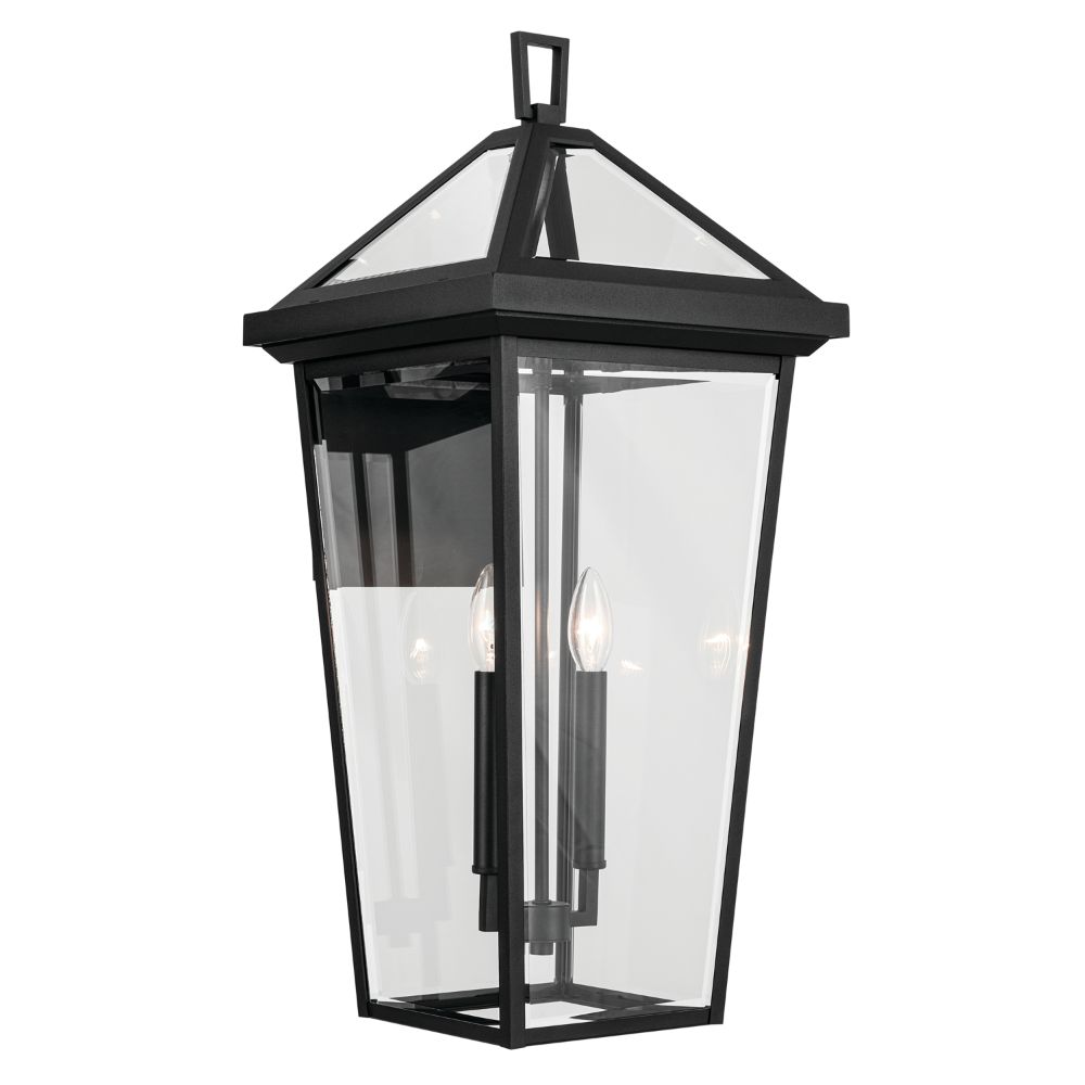 Kichler 59127BKT Regence 26 inch 2 Light Outdoor Wall Light with Clear Glass in Textured Black 
