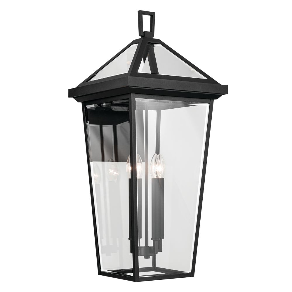 Kichler 59128BKT Regence 30.25 inch 4 Light Outdoor Wall Light with Clear Glass in Textured Black 