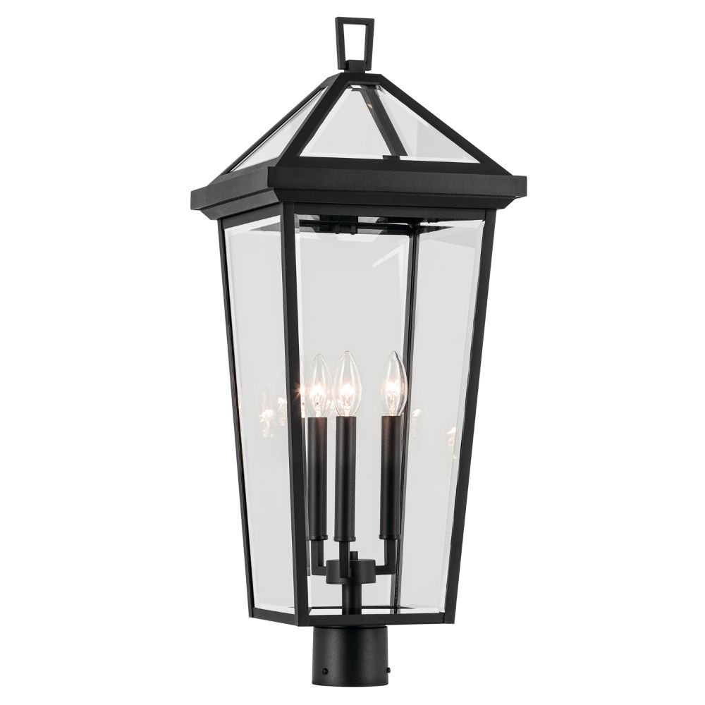 Kichler 59129BKT Regence 28.75 inch 3 Light Outdoor Post Light with Clear Glass in Textured Black 