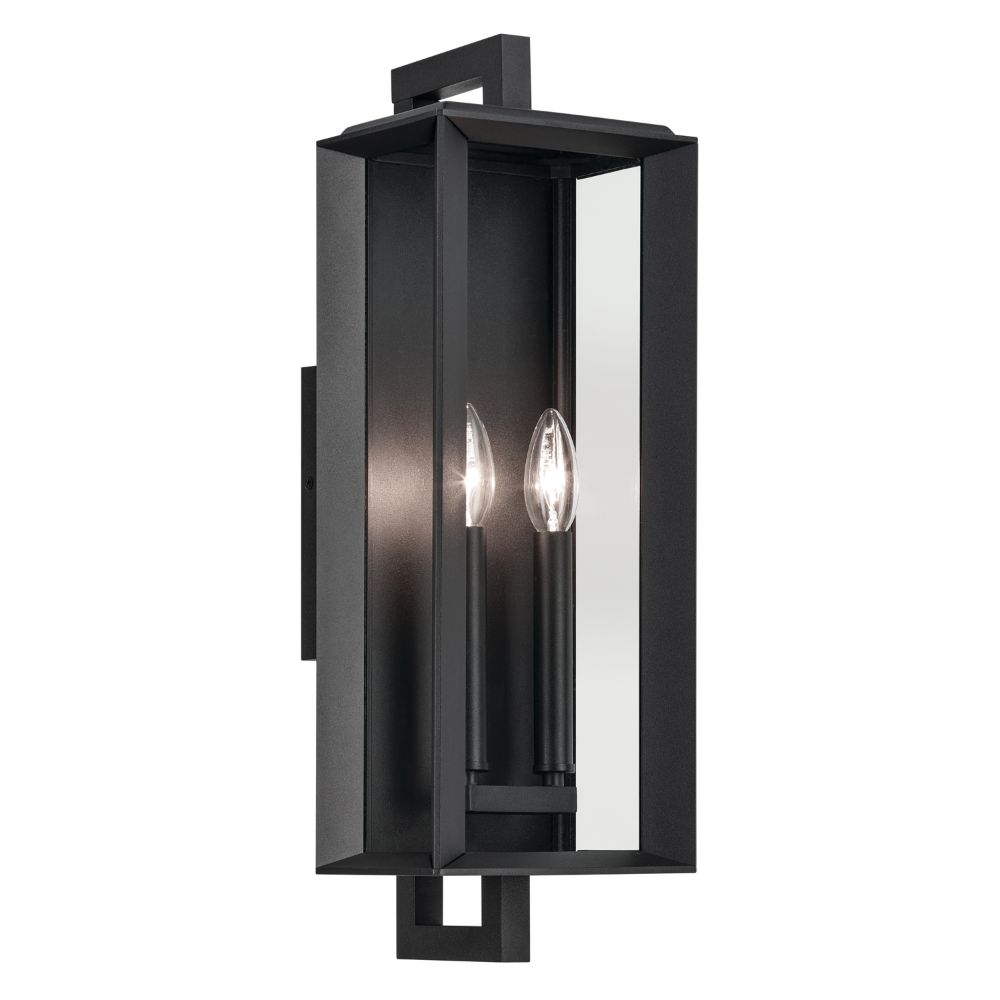 Kichler 59132BKT Kroft 20.5 inch 2 Light Outdoor Wall Light with Clear Glass in Textured Black 