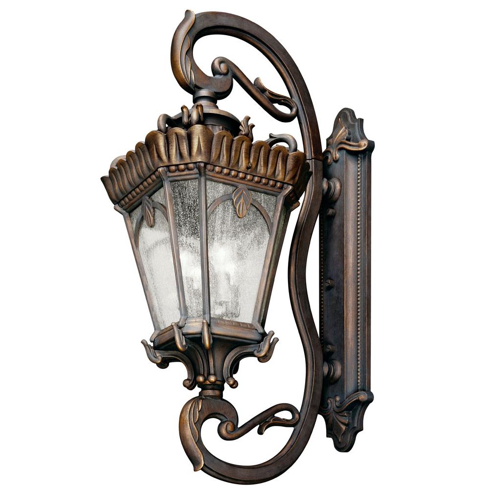 Kichler 9360LD Tournai 46" 4 Light Outdoor Wall Light with Clear Seeded Glass in Londonderry™