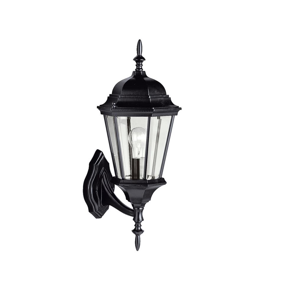 Kichler 9653BK Madison 19.75" 1 Light Outdoor Wall Light with Clear Beveled Glass in Black