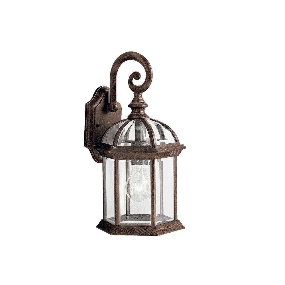 Kichler 9735TZ Barrie 15.5" 1 Light Outdoor Wall Light with Clear Beveled Glass in Tannery Bronze