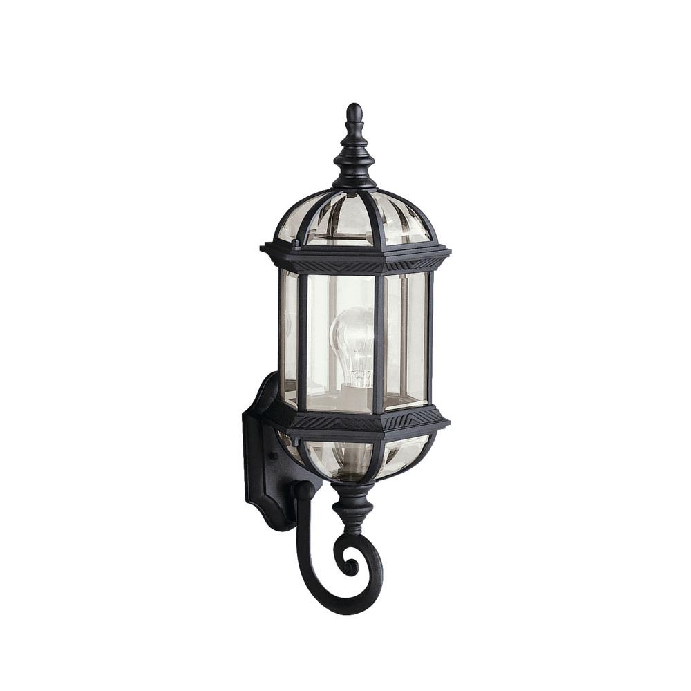 Kichler 9736BK Barrie 21.75" 1 Light Outdoor Wall Light with Clear Beveled Glass in Black