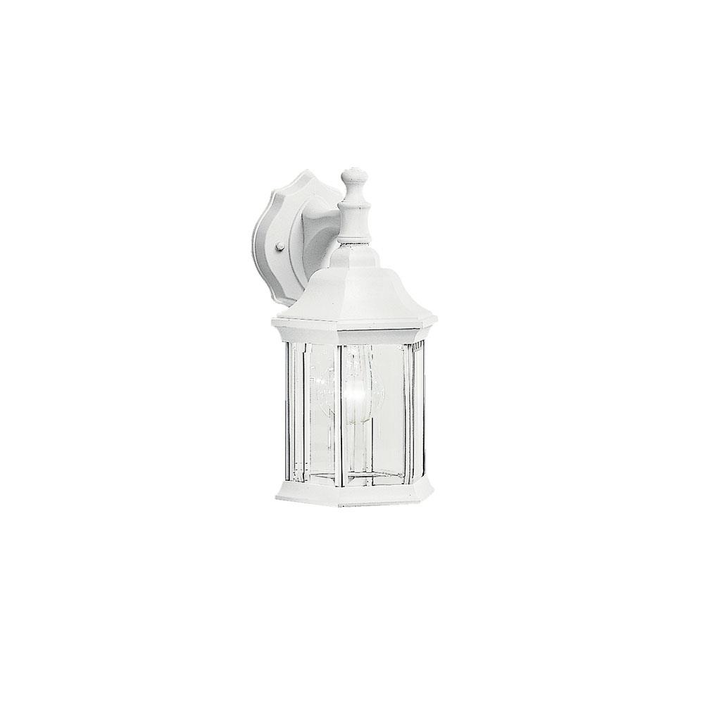 Kichler 9776WH Chesapeake 11.75" 1 Light Outdoor Wall Light with Clear Beveled Glass in White