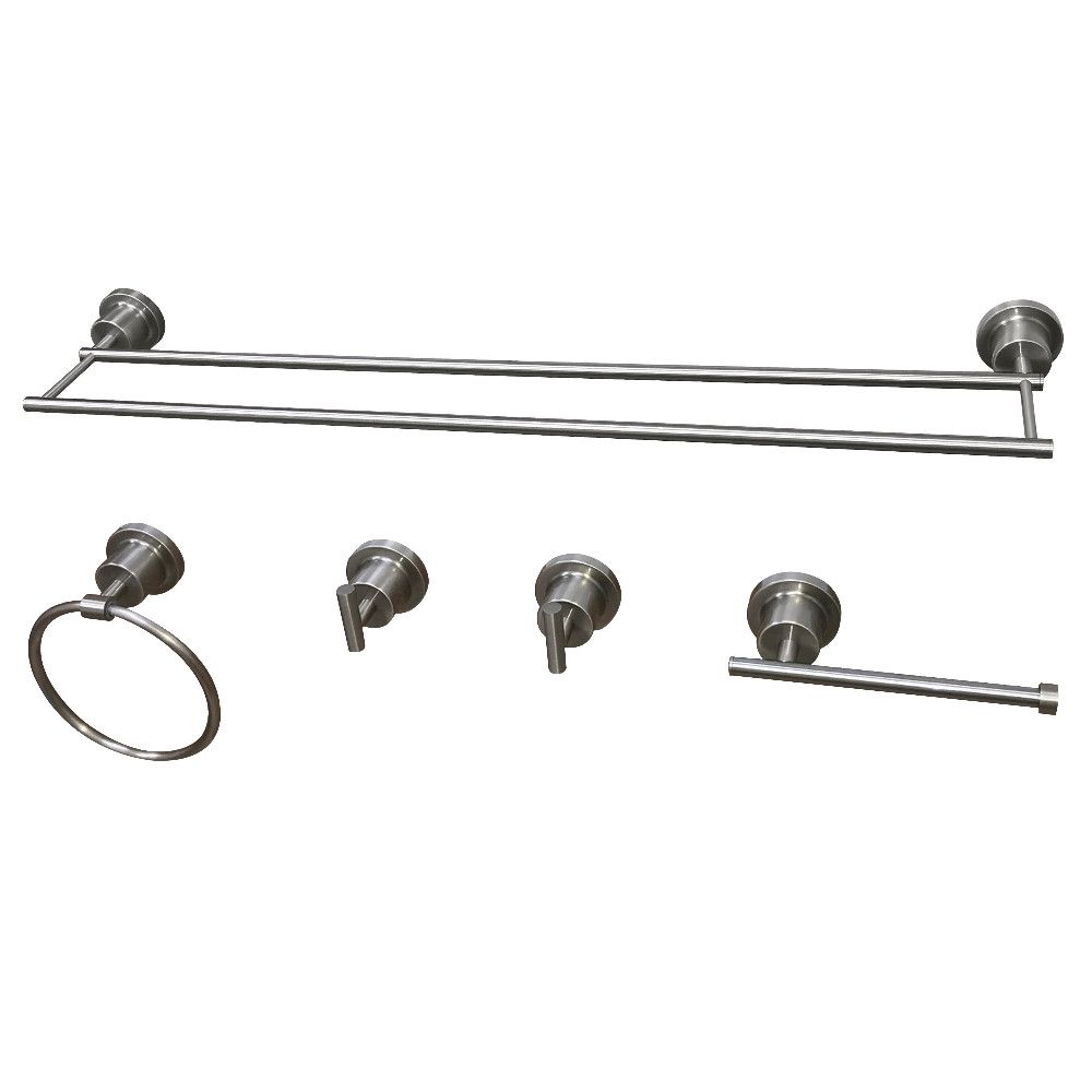 Kingston Brass BAH821330478SN Concord 5-Piece Bathroom Accessory Set, Brushed Nickel
