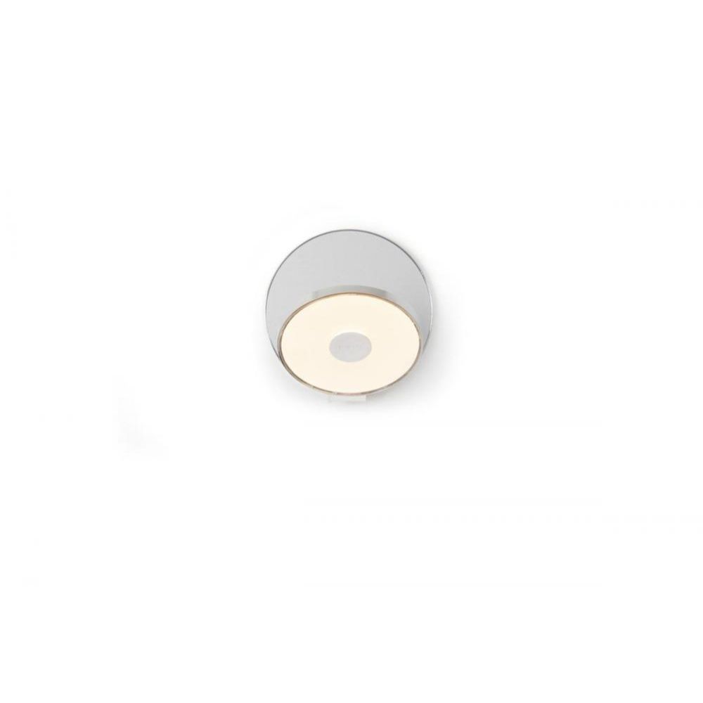 Koncept Lighting GRW-S-CRM-SIL-PI Gravy Wall Sconce - Plug-In in Chrome Body, Silver Face Plates