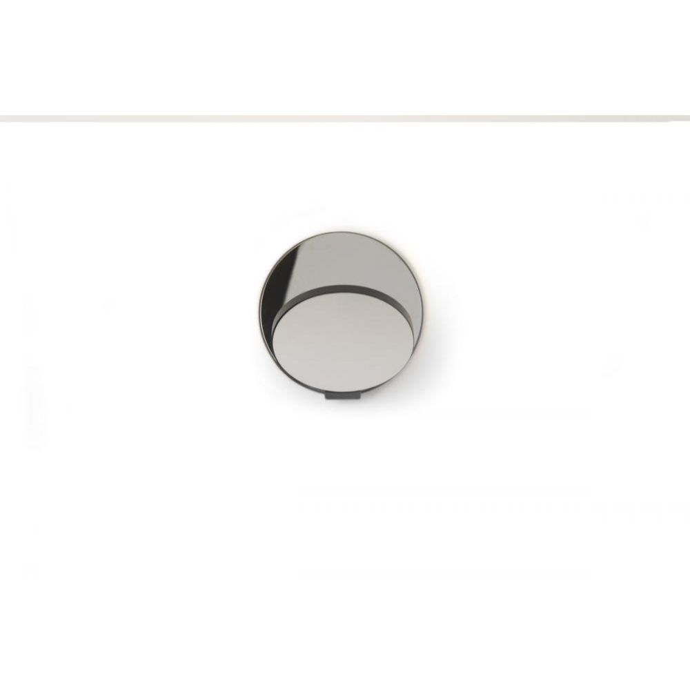 Koncept Lighting GRW-S-MBK-CRM-PI Gravy Wall Sconce - Plug-In in Metallic Black Body, Chrome Face Plates