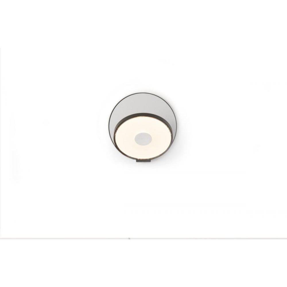 Koncept Lighting GRW-S-MBK-SIL-PI Gravy Wall Sconce - Plug-In in Metallic Black Body, Silver Face Plates