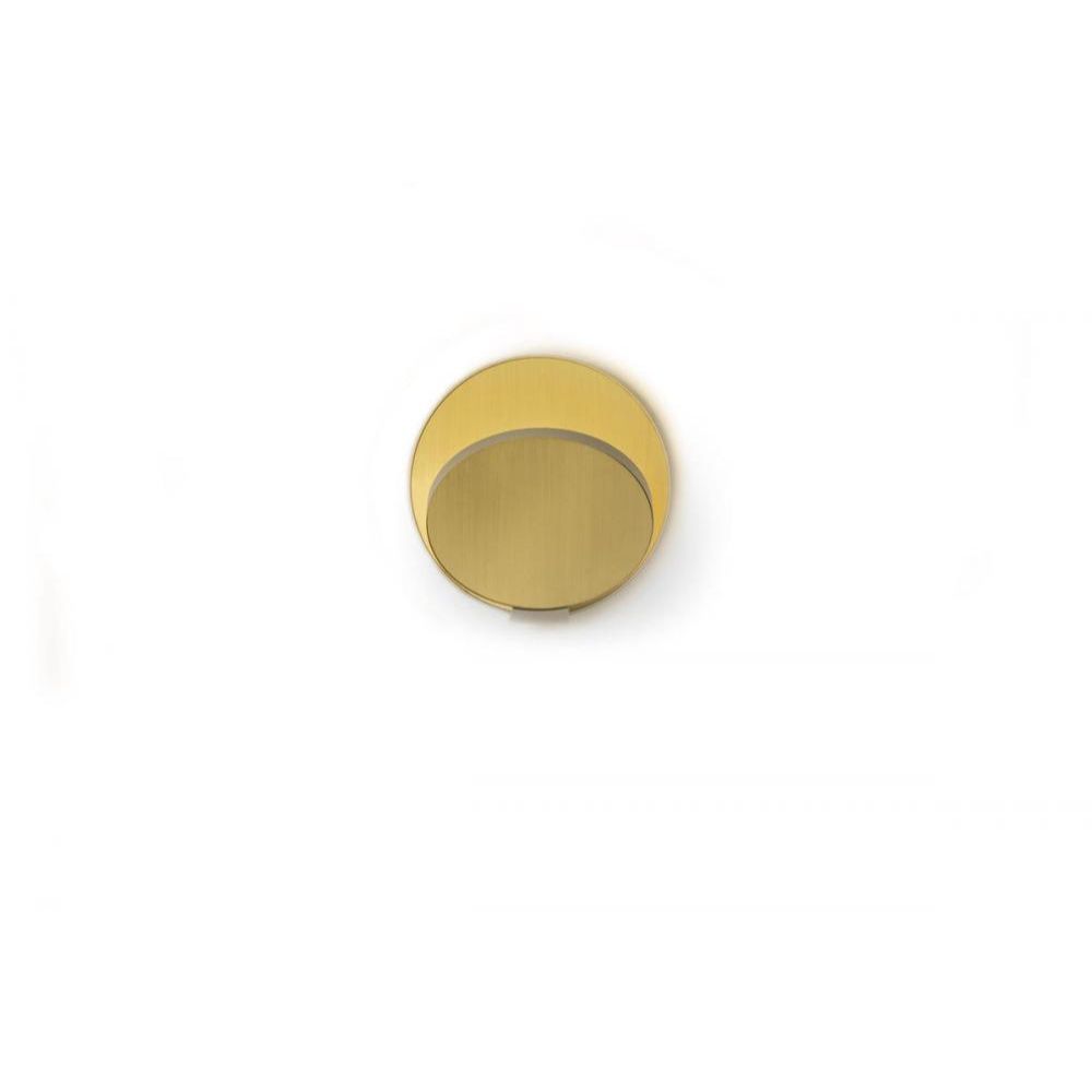 Koncept Lighting GRW-S-SIL-BRS-PI Gravy Wall Sconce - Plug in Silver Body, Brushed Brass Felt Face Plates