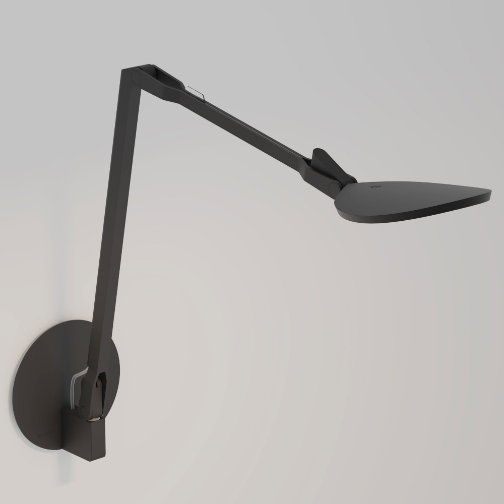 Koncept Lighting SPY-W-MTB-RCH-HWS Splitty Reach Desk Lamp with Hardwire Wall Mount in Matte Black