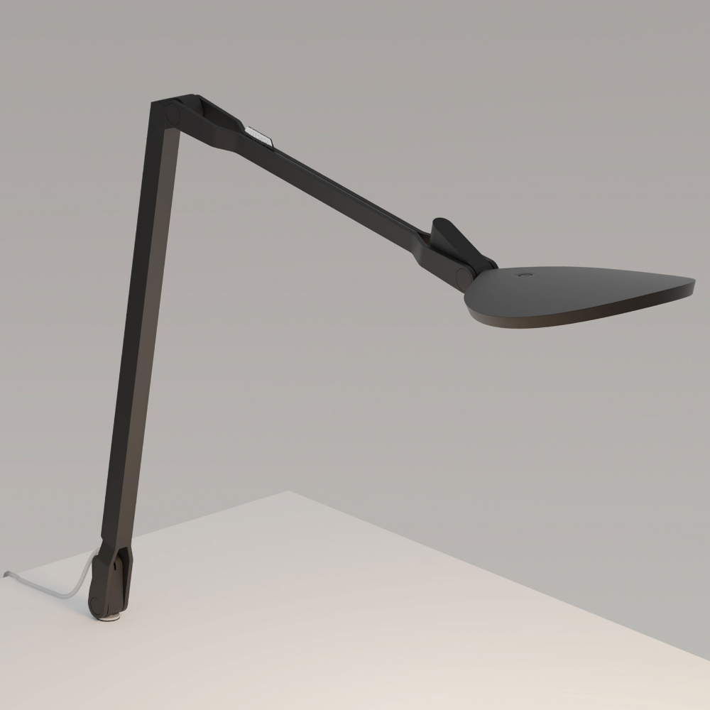 Koncept Lighting SPY-W-MTB-RCH-THR Splitty Reach Desk Lamp with Through Table Mount in Matte Black