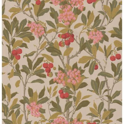 Cole & Son 100/10047.CS.0 Strawberry Tree Wallcovering in Pink & Linen